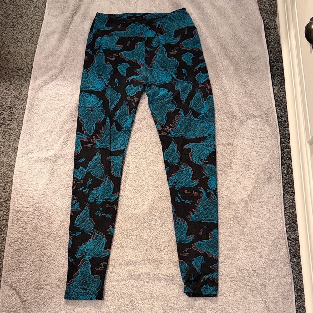 Black and Teal Leggings